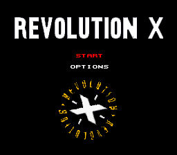 Revolution X (USA) Title Screen